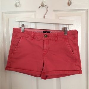 Pink chino shorts